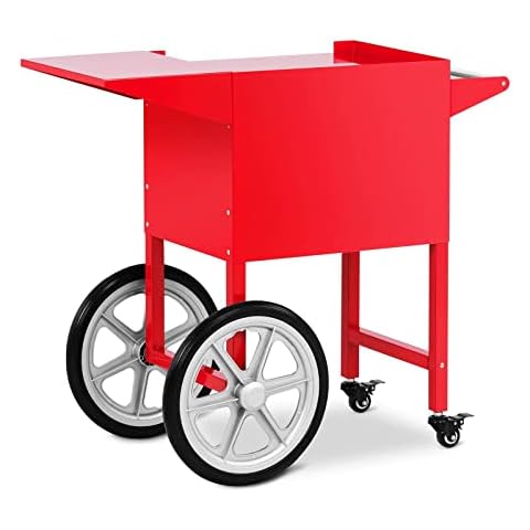 Royal Catering RCPT-16E Wagen für Popcornmaschine Popcornwagen 2 Räder Rot Cover