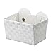 WENKO Static-Loc® Aufbewahrungskorb Fermo White - Badkorb, Befestigen ohne bohren, Polypropylen, 20.5 x 14.5 x 14 cm, Weiß