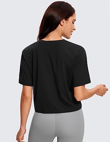 CRZ-YOGA-Womens-Loose-Fit-Cotton-Polyester-Short-Sleeve-Shirts-Crop-Tops-Casual-Workout-T-Shirts