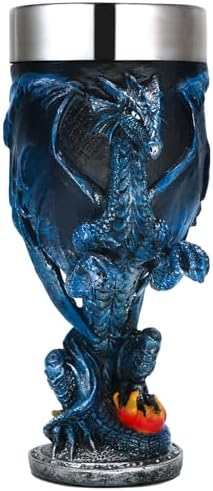 alikiki Medieval Fantasy Blue Dragon Goblet - Dungeons and Dragon...