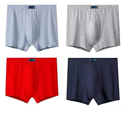 Calzoncillos tipo bóxer de grande hombre en talla grande 5XL: pack de 4 algodón multicolor