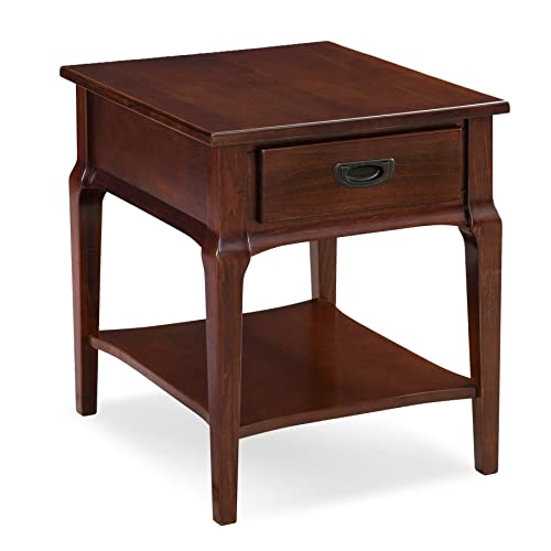 Image of Leick Home Stratus End Table, 20 inch, Heartwood Cherry