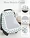 DILIMI Car Seat Covers for Babies, Muslin Cotton Baby Car Seat Cover with Breathable Mesh Window, Summer Infant Car Seat Canopy for Boys Girls Newborn, Green Plaid
