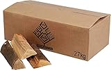 Brennholz Buche, Kaminholz mit Rinde, Feuerschale für Öfen, Grill, Buchenholz, Holzscheite 25 cm ofengetrocknete Buchenholzscheite, wählbar von 27 bis 270 kg, Menge: 27 kg