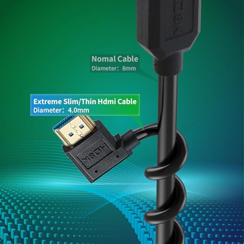 Cable HDMI corto de 90 grados 8K flexible que soluciona falta espacio 4