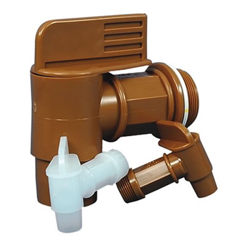 2" Gold Drum Faucet with 2 3/16" OD Outlet