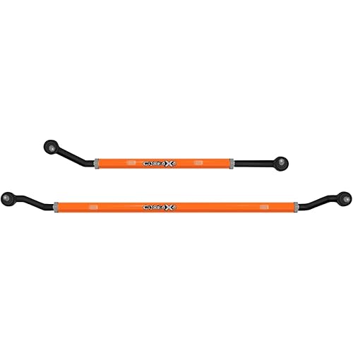 CORE 4X4-2pc Heavy-Duty Tie Rod, Drag Link Steering Kit - Compatible with Jeep Wrangler JL/JLU 2018+ (Orange)
