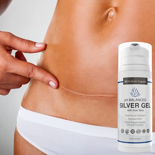 Structured Colloidal Silver Gel With Aloe Vera, For Burns, Wounds, Sores And Eczema - Strong Pure 30Ppm Ph Balanced #TOP3