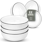 ✅ BOWL IT - 6 COOLE SCHÜSSELN FÜR ALLES: Das 6er Schüsselset (⌀15cm) ist ein wahres Allroundtalent - Müslischüsseln, Suppenschalen & Salatschalen Set, Snackschale für's kleine Süße oder Salzige zwischendurch? Clevere Servierschüsseln, ganz klar!