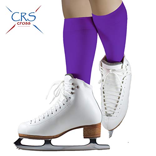 image for CRS Cross Figure Skating Socks (2 Pair) Knee High Tights for Ice Skate