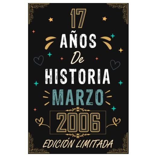 CUADERNO, 17 AÑOS DE HISTORIA MARZO 2006 EDICIÓN LIMITADA: Regalo de 17 cumpleaños para mujeres y hombres, ideas de 17 cumpleaños... un cumpleaños... ... regalo de 17 cumpleaños para él/ella.