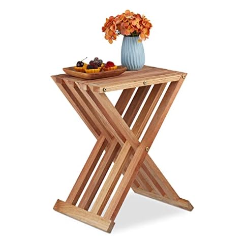 Relaxdays Klapptisch, Walnuss Holz Cover