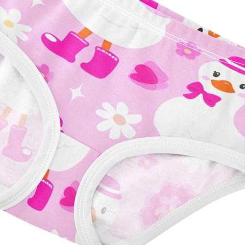 Cotton Toddler Girls Underwear Cute Ducks Pink Bows Little Girl Panties Print Briefs Undies Kids 2t4