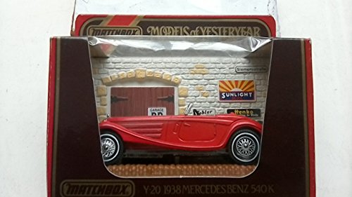 Matchbox Models of Yesteryear Y-20 Compatible Replica 1938 Mercedes Benz 540K Red 1:45 Scale Diecast