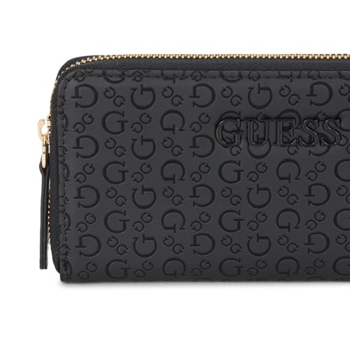 Image of Guess Women's Black Printed Wallet| Ladies Purse Handbags | Gift For Ladies