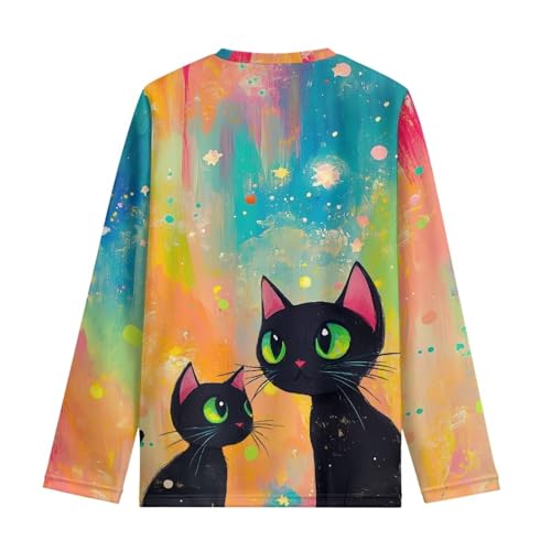Image of Long Sleeve Shirts for Girls Winter Tops 3-16t Cartoon T Shirts for Fall Clothes