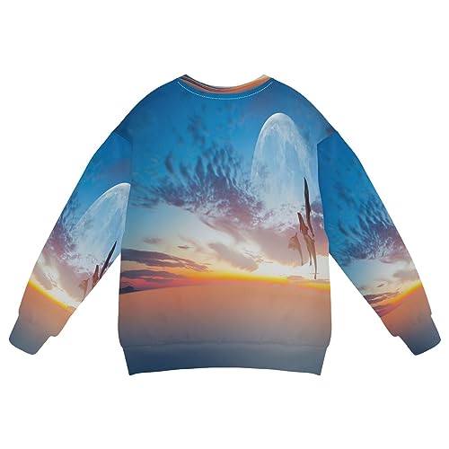 Jumping Dolphins Sea Boy Girl Sweatshirt Toddler Crewneck Pullover Sweater Long Sleeve Fall Winter Clothes2