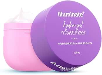 Aqualogica Illuminate + Hydra Gel Moisturizer with Wild Berries & Alpha Arbutin-100g|24 Hour Intense Hydration|Water-Like Gel Texture|Non-Sticky & Qui...