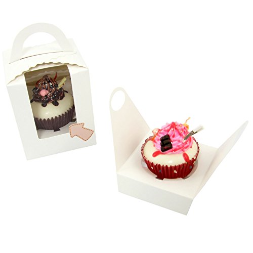 Scatole per cupcake grandi e colorate con finestra...