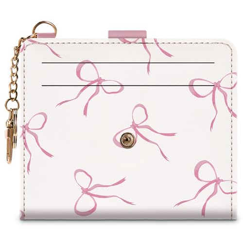 Airkit Small Wallets Woman RFID Blocking PU Leather Credit Card Holder - Card Wallets for Women - with Zipper Coin Purse - Keychain Wallet with ID Window - Stylish Print Pattern