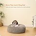 HMTOPE Orthopädisches Hundebett rund Hundekissen Hundesofa Katzenbett Donut Kuscheliges Hundekorb Waschbar, 60 cm Ø, Kamelbraun