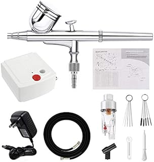 Dual-Action Airbrush & Compressor Kit Airbrush Cleaning set,Regulator, Dual-Action Air Brush Set