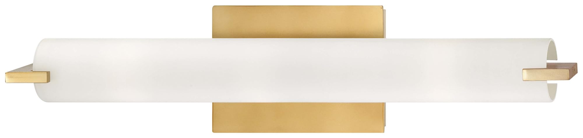 GEORGE KOVACS P5044-248-L Tube LED Wall Sconce, 1-Light, 20 Total Watts, 4.75-in H x 20.5-in W, Honey Gold