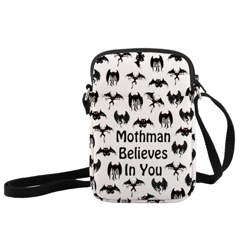 JXGZSO Mothman Cryptid Crossbody Shoulder Bag - Mythical Creature Gift - Believes in You Monster Gift