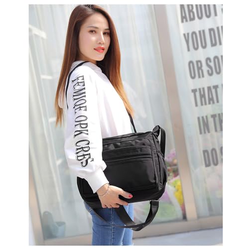 Waterproof Polyester Crossbody Bag for Women, Multi-Pocket Lightweight Shoulder Purse, Large & Medium Sizes for Travel 6