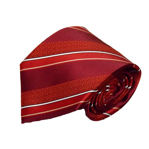 Lifebeats Youth Striped Red and Maroon Microfiber Necktie by Ringmasters