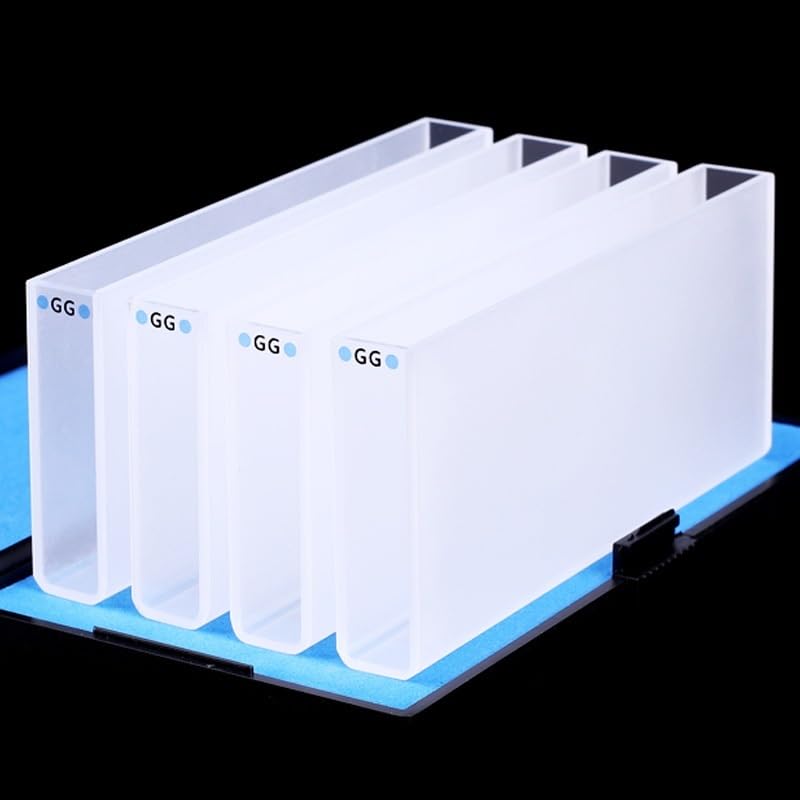 Cellule standard 4 pièces haute transparence avec fond plat 100 mm pour optique parfaite