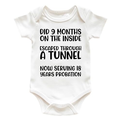 Funny Did 9 Months on The Inside Baby Vest/Babygrow – 100%