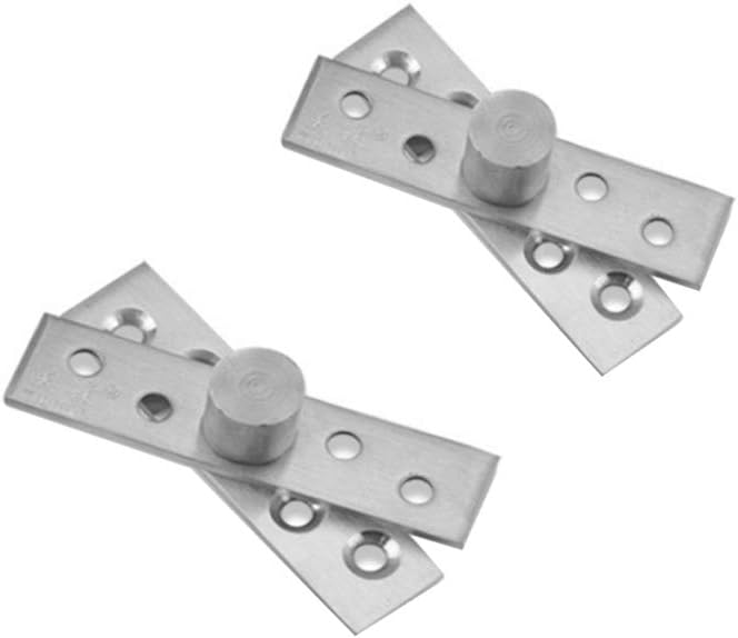 360 Degree Stainless Steel Concealing Hinges,2pcs Central Axis Hinge Pivot Hinge Rotating Hinge Door Pivot Hinges Up Down Shaft (Central Axis Hinge Small)