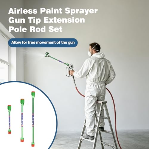 Pistolet peinture sans air pulvérisateur airless extension tige verte 3 pièces - 8