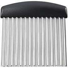 triangle Crinkle Cutter - Ultra-Sharp Stainless Steel - Creates Julienne Strips, Waffle Cuts & Fancy Wavy Edges - GreenGrip Handle - Dishwasher Safe