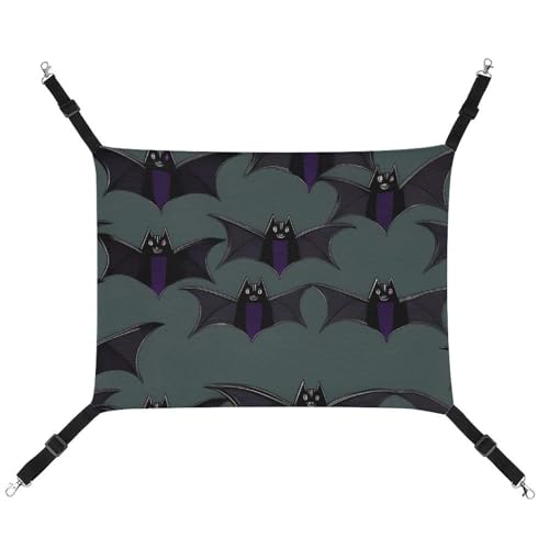 Hamac pour chat doux et respirant motif chauve-souris pour des siestes