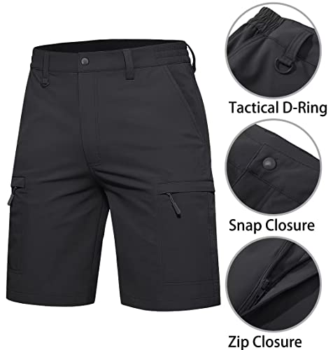 Tacvasen Mens Shorts Casual Breathable Shorts For Men Outdoor Cargo Shorts Workout Gym Shorts Quick Dry Shorts For Men Black #TOP4