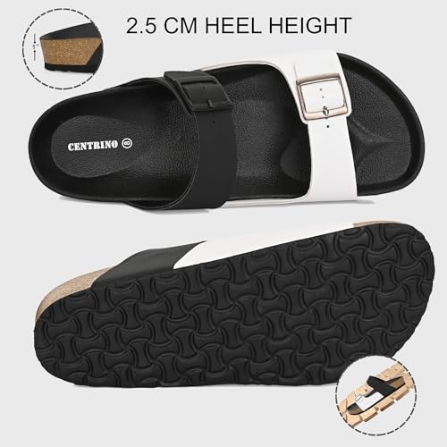 Image of Centrino Men's Berkin-Style Slip-On Sandals | Open Toe Design | Soft PU Footbed | Lightweight & Comfortable | Arch Support | On-Grip Sole | Casual Outdoor Wear (9209)