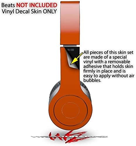 Skin Decal Wrap Works with Original Beats Solo HD Headphones Solids Collection Burnt Orange Skin Only (Headphones NOT Included)