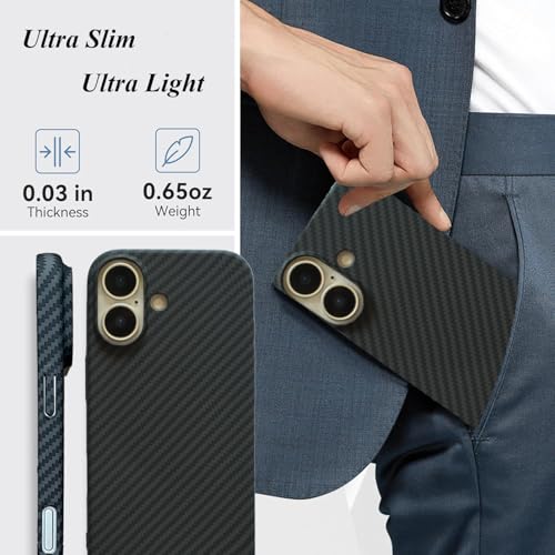 Coque rigide en carbone pour iPhone 17 évitant les rayures et les chocs - 4