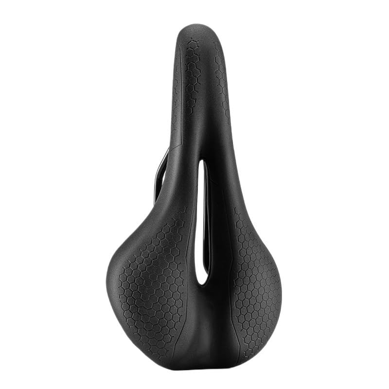 Sillin MTB Sillín de Bicicleta con absorción Impactos, Asiento Carreras, Transpirable, Hueco, Espuma Resistente a la Lluvia