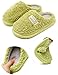 Kiemorgy Slippers for Women Men, Memory Foam Slippers for Women Size 6, Soft Thick Green Fuzzy Bedroom House Shoes Indoor Outdoor (9301green38/39new)