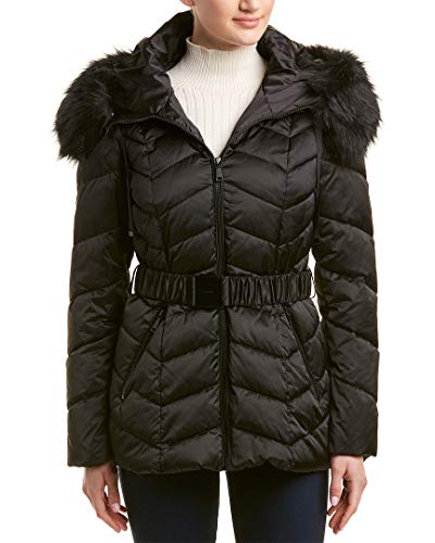 Tahari Womens Leon Puffer Jacket, S, Black