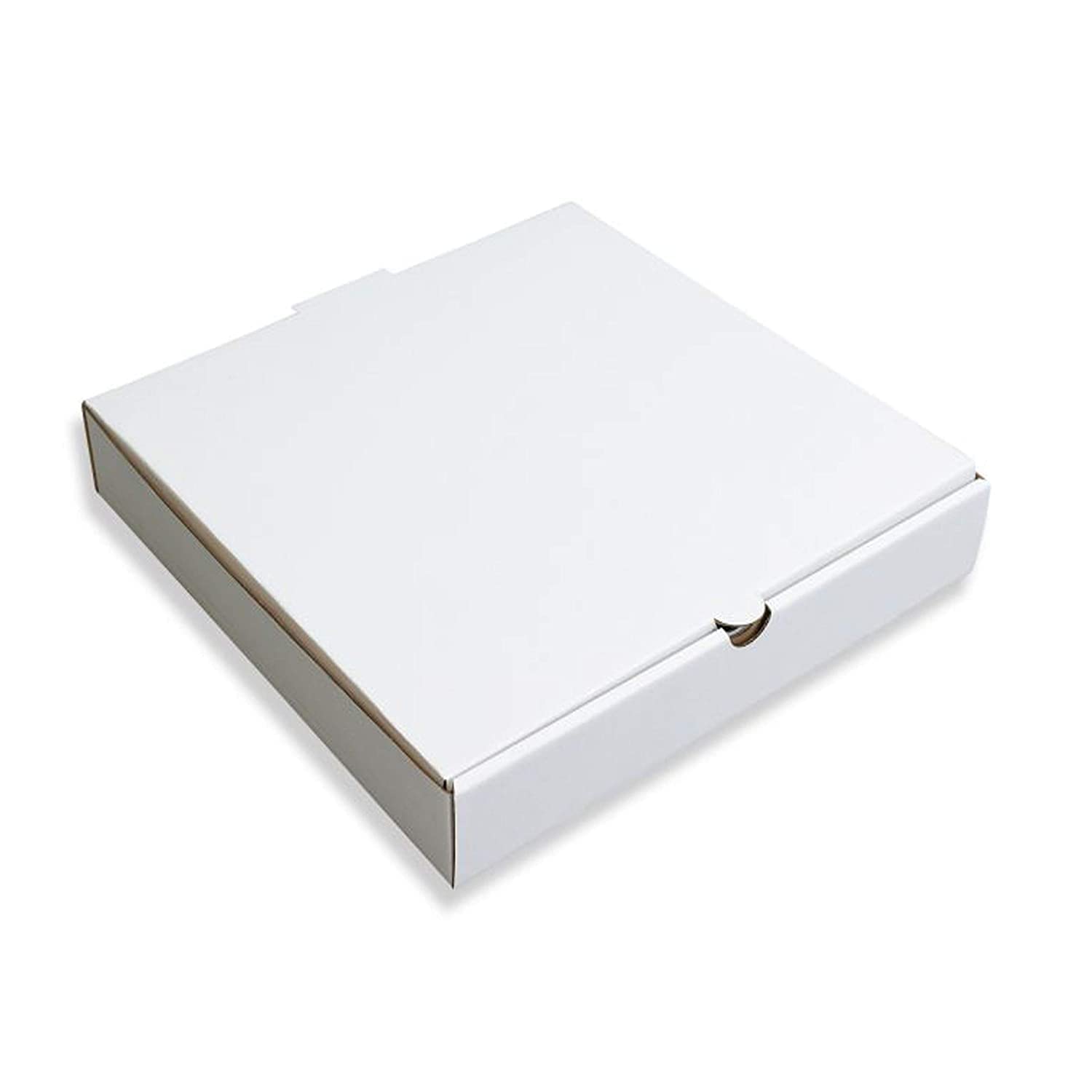 Pizza Boxes Cardboard Boxes for Pizza, Cake, Cookies, Food -White(12x12x1.5 Inch) Pack of 10