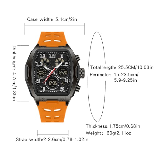 Montre homme compte à rebours et double temps résistant à l'eau - 6