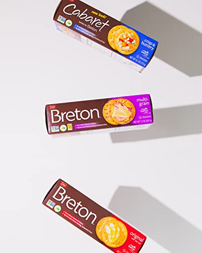 Image of Breton Multigrain Crackers, 7.3 Ounce (Pack of 3)
