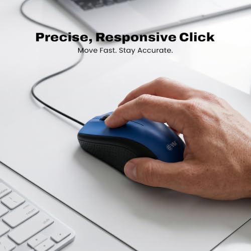 Image of EVM Wired Keyboard Mouse Combo USB | Computer Keyboard and Mouse Combo for Laptop PC | Ergonomic Design | Plug & Play | Smooth Typing & Precise Control | 1 Year Warranty ((EVM-WDKM-513)