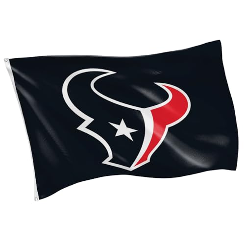 Team Sports America NFL Houston Texans 3 x 5 Outdoor Durable House Flag with Grommets | Sport Team Flag & Banner | Indoor Wall Decor Flag for Room | Works with Flag Poles for Outside House