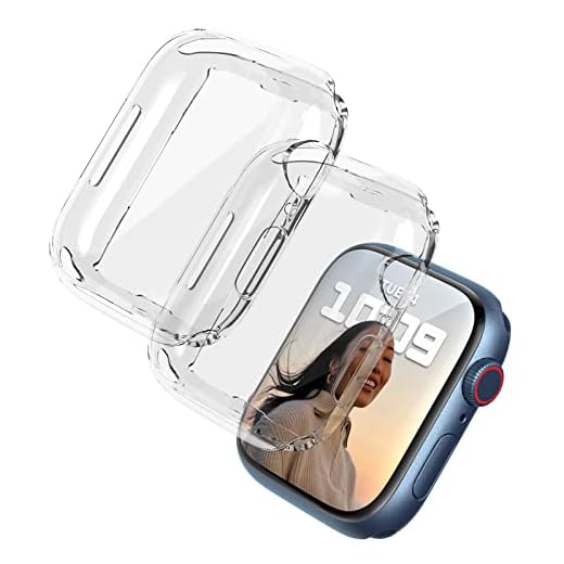 [2 Pack] Screen Protector Case for Apple Watch Series 7 45mm, Wiki VALLEY iWatch 7 Protective Case Thin Screen Coverage Bubble Anti-Scratch Cover Accessories for Women Men,Clear+Clear