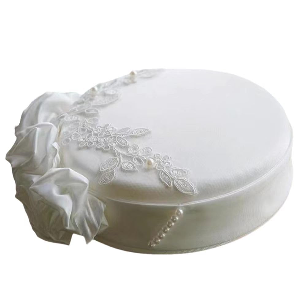 Chapeau de mariage blanc pour femme avec élégante fleur en satin en taille unique